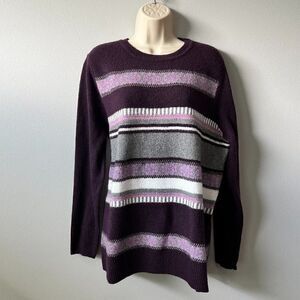 Croft & Barrow Multi Purple Sweater Size L NWOT